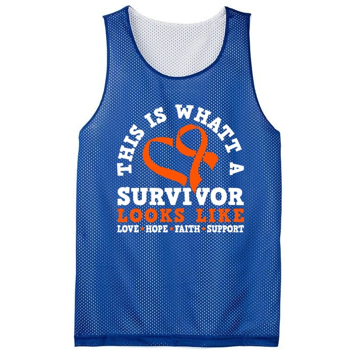 This Is What A Survivor Looks Like Leukemia Warrior Cool Gift Mesh Reversible Basketball Jersey Tank