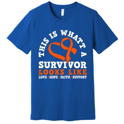 This Is What A Survivor Looks Like Leukemia Warrior Cool Gift Premium T-Shirt