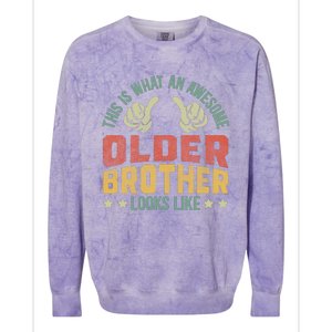 This Is What An Awesome Older Brother Looks Like Colorblast Crewneck Sweatshirt