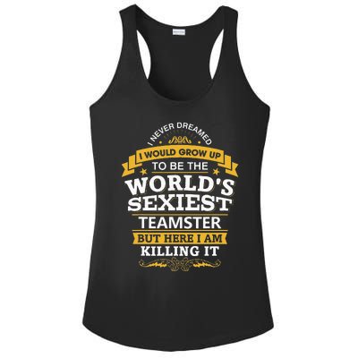 Teamster Idea Worlds Sexiest Teamsters Ladies PosiCharge Competitor Racerback Tank