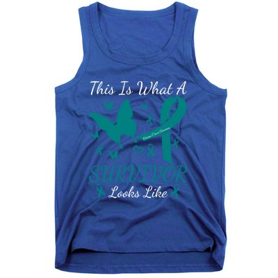 This Is What A Survivor Looks Like Ovarian Cancer Awareness Gift Tank Top