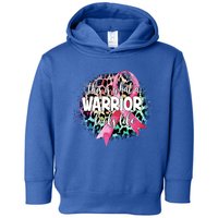 This Is What A Warrior Looks Like Breast Cancer Awareness Gift Toddler Hoodie