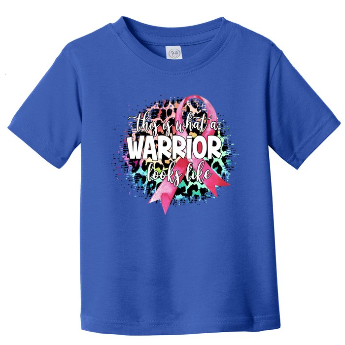 This Is What A Warrior Looks Like Breast Cancer Awareness Gift Toddler T-Shirt