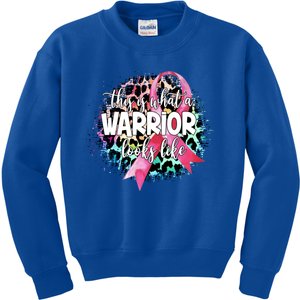 This Is What A Warrior Looks Like Breast Cancer Awareness Gift Kids Sweatshirt