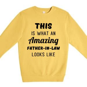 This Is What An Amazing Dad Looks Like Premium Crewneck Sweatshirt