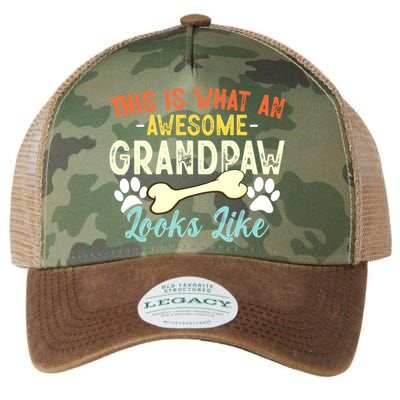 This Is What An Awesome Grandpaw Looks Like - Dog Grandpa Legacy Tie Dye Trucker Hat