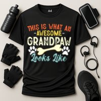 This Is What An Awesome Grandpaw Looks Like - Dog Grandpa Cooling Performance Crew T-Shirt
