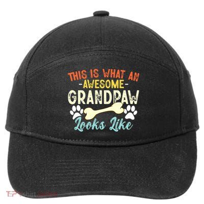 This Is What An Awesome Grandpaw Looks Like - Dog Grandpa 7-Panel Snapback Hat