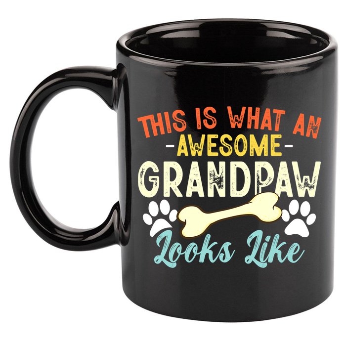 This Is What An Awesome Grandpaw Looks Like - Dog Grandpa 11oz C Handle Ceramic Mug