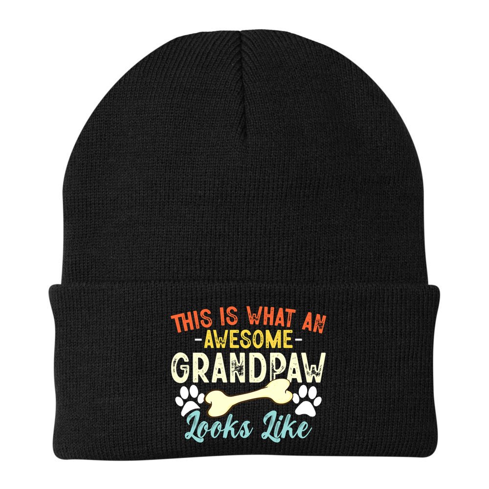 This Is What An Awesome Grandpaw Looks Like - Dog Grandpa Beanie