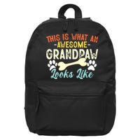 This Is What An Awesome Grandpaw Looks Like - Dog Grandpa 16 in Basic Backpack