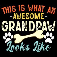 This Is What An Awesome Grandpaw Looks Like - Dog Grandpa 16 in Basic Backpack