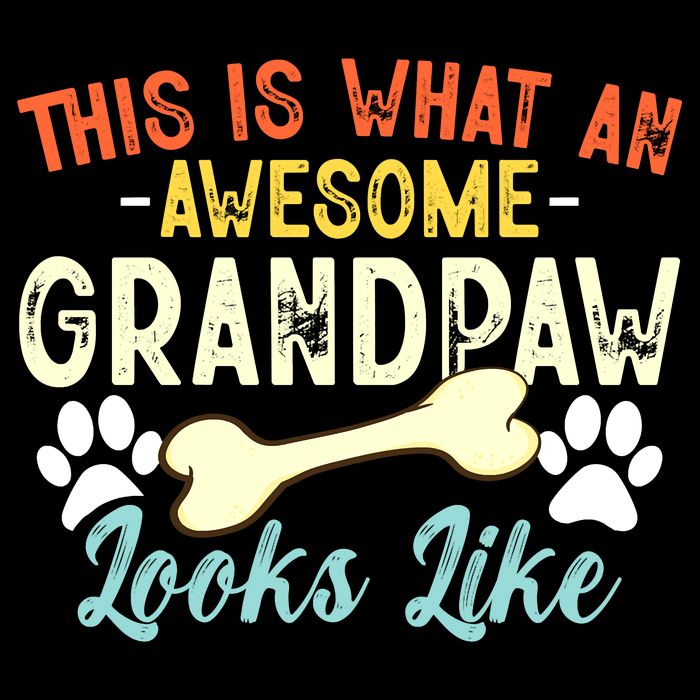 This Is What An Awesome Grandpaw Looks Like - Dog Grandpa 16 in Basic Backpack