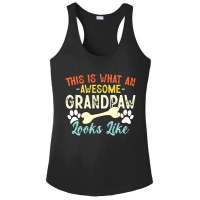 This Is What An Awesome Grandpaw Looks Like - Dog Grandpa Ladies PosiCharge Competitor Racerback Tank