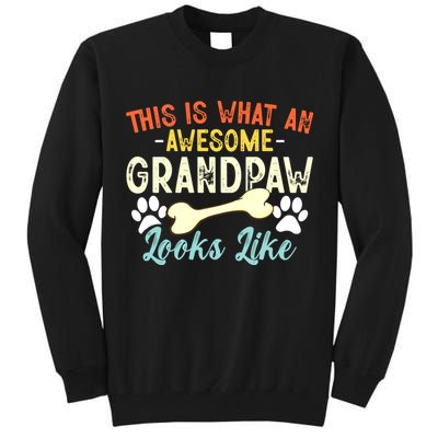 This Is What An Awesome Grandpaw Looks Like - Dog Grandpa Tall Sweatshirt