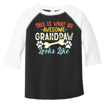 This Is What An Awesome Grandpaw Looks Like - Dog Grandpa Toddler Fine Jersey T-Shirt
