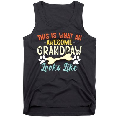 This Is What An Awesome Grandpaw Looks Like - Dog Grandpa Tank Top