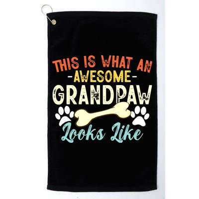 This Is What An Awesome Grandpaw Looks Like - Dog Grandpa Golf Towel