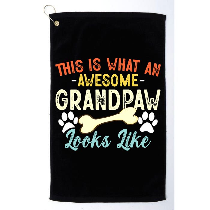 This Is What An Awesome Grandpaw Looks Like - Dog Grandpa Golf Towel
