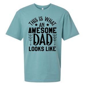 This Is What An Awesome Dad Looks Like Funny Dad Sueded Cloud Jersey T-Shirt