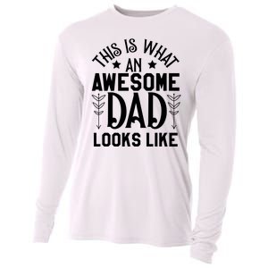 This Is What An Awesome Dad Looks Like Funny Dad Cooling Performance Long Sleeve Crew