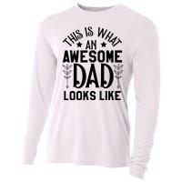 This Is What An Awesome Dad Looks Like Funny Dad Cooling Performance Long Sleeve Crew