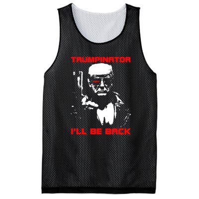 Trumpinator I Will Back Trump 2024 Mesh Reversible Basketball Jersey Tank