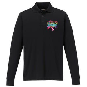 This Is What A Warrior Looks Like Breast Cancer Cute Gift Performance Long Sleeve Polo