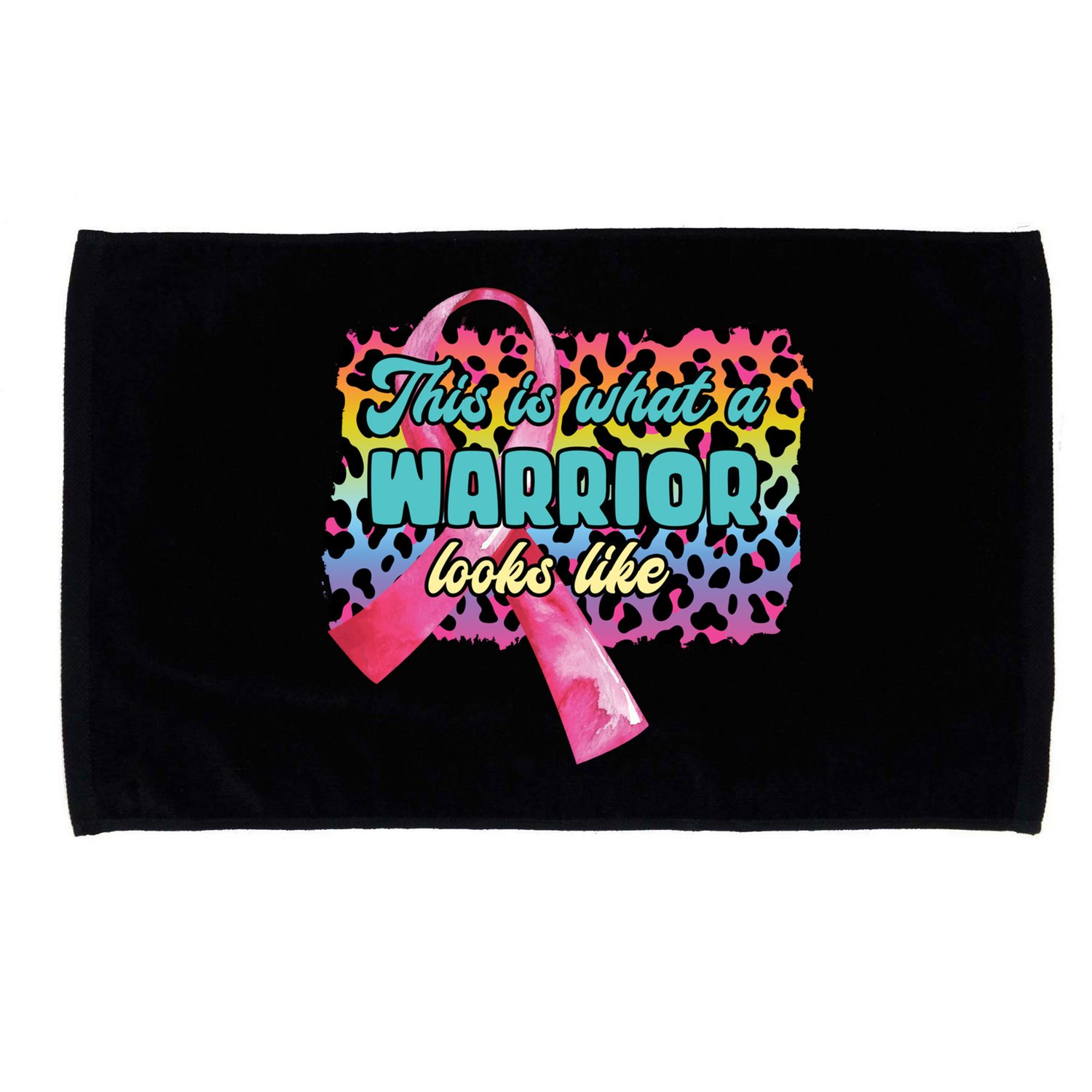 This Is What A Warrior Looks Like Breast Cancer Cute Gift Microfiber Hand Towel