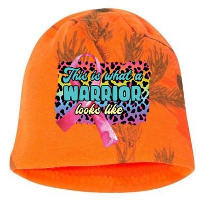 This Is What A Warrior Looks Like Breast Cancer Cute Gift Kati - Camo Knit Beanie