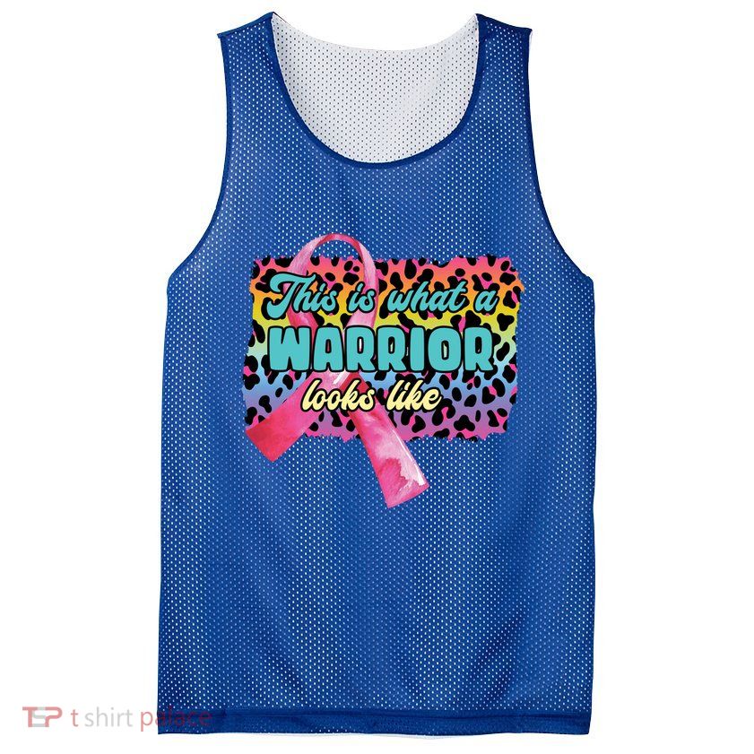 This Is What A Warrior Looks Like Breast Cancer Cute Gift Mesh Reversible Basketball Jersey Tank