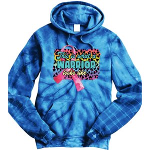 This Is What A Warrior Looks Like Breast Cancer Cute Gift Tie Dye Hoodie