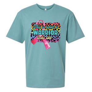 This Is What A Warrior Looks Like Breast Cancer Cute Gift Sueded Cloud Jersey T-Shirt