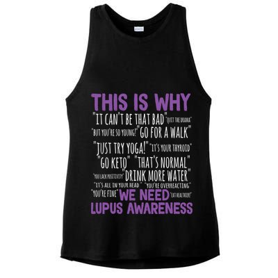 This Is Why We Need Lupus Awareness Ladies PosiCharge Tri-Blend Wicking Tank