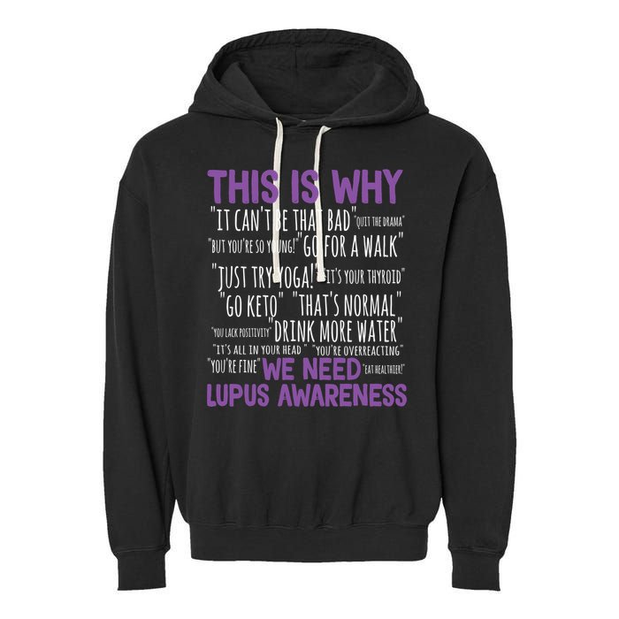 This Is Why We Need Lupus Awareness Garment-Dyed Fleece Hoodie