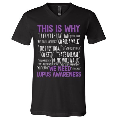 This Is Why We Need Lupus Awareness V-Neck T-Shirt