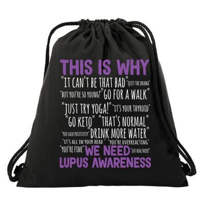 This Is Why We Need Lupus Awareness Drawstring Bag