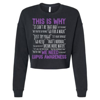 This Is Why We Need Lupus Awareness Cropped Pullover Crew