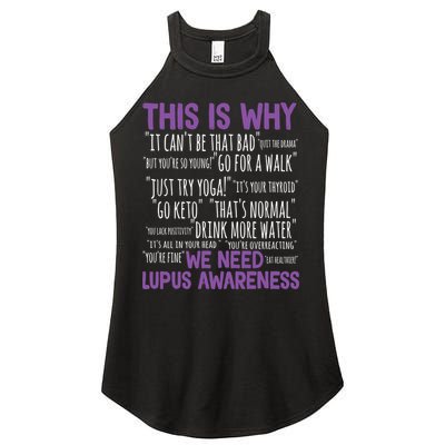 This Is Why We Need Lupus Awareness Women's Perfect Tri Rocker Tank