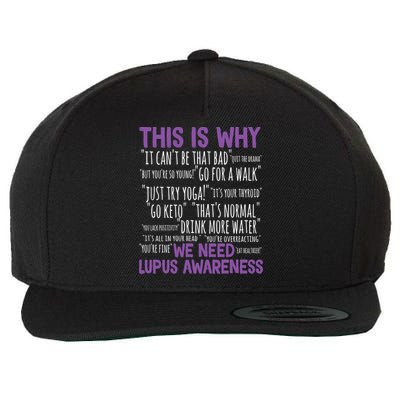 This Is Why We Need Lupus Awareness Wool Snapback Cap