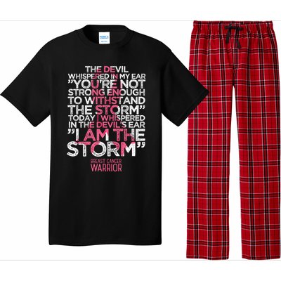 Today I Whispered I Am The Storm Breast Cancer Warrior Gift Pajama Set