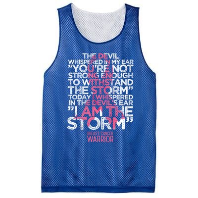 Today I Whispered I Am The Storm Breast Cancer Warrior Gift Mesh Reversible Basketball Jersey Tank