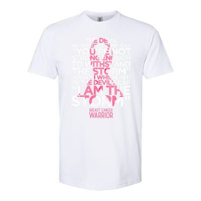 Today I Whispered I Am The Storm Breast Cancer Warrior Gift Softstyle CVC T-Shirt