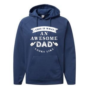 This Is What An Awesome Dad Looks Like Father Performance Fleece Hoodie