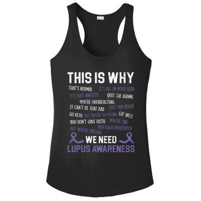 This Is Why We Need Lupus Awareness Autoimmune Disease Great Gift Ladies PosiCharge Competitor Racerback Tank