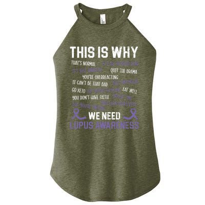 This Is Why We Need Lupus Awareness Autoimmune Disease Great Gift Women’s Perfect Tri Rocker Tank