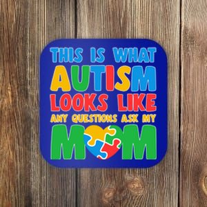 This Is What Autism Looks Like Any Questions Ask My Mom Gift Coaster