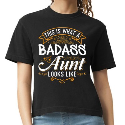 This Is What A Badass Aunt Looks Like Soon To Be Auntie Comfort Colors Boxy T-Shirt