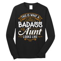 This Is What A Badass Aunt Looks Like Soon To Be Auntie Long Sleeve Shirt
