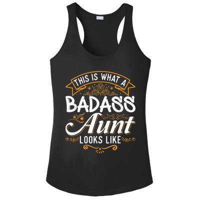 This Is What A Badass Aunt Looks Like Soon To Be Auntie Ladies PosiCharge Competitor Racerback Tank